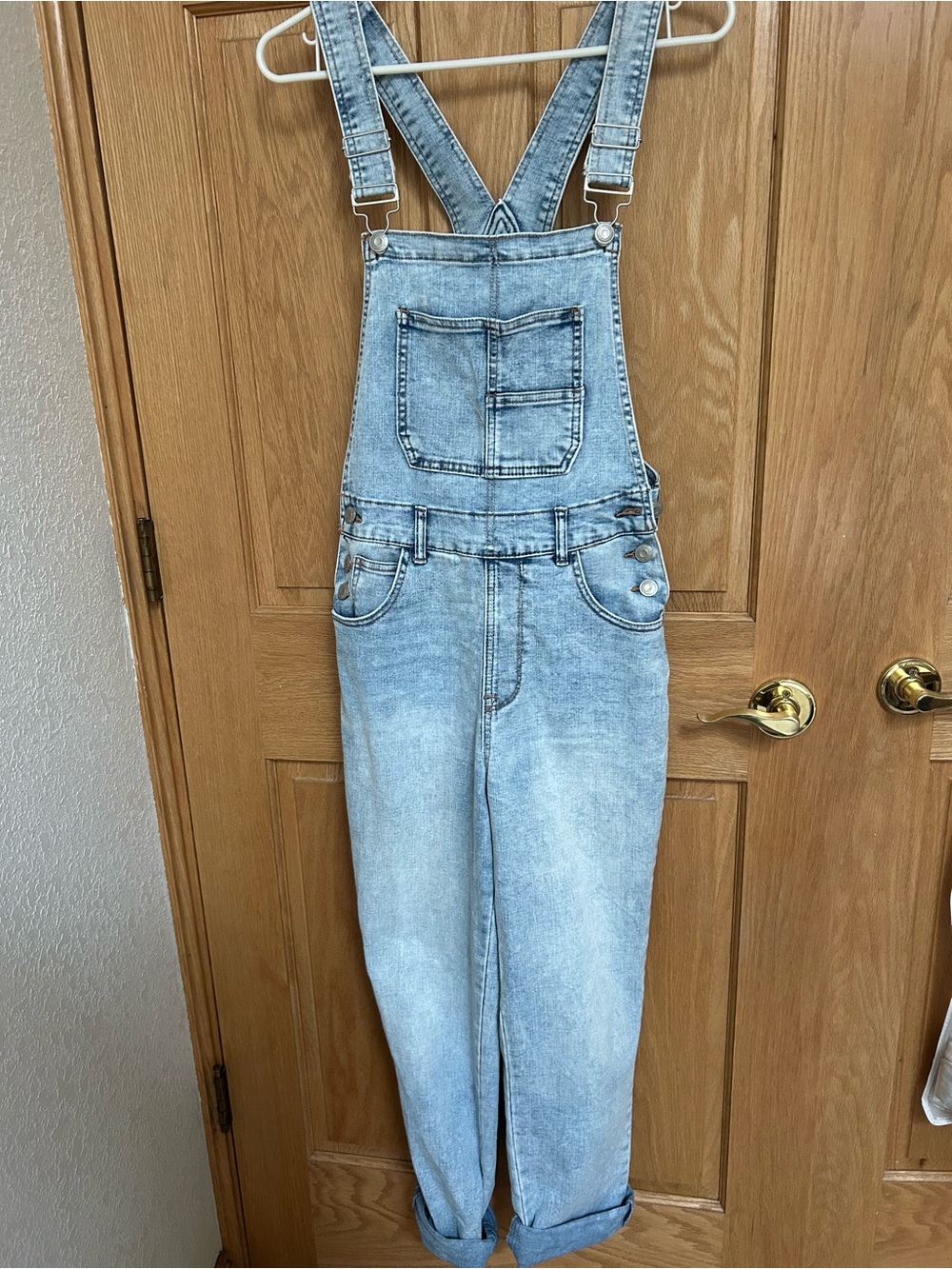 Kensie Light Blue Denim Overalls